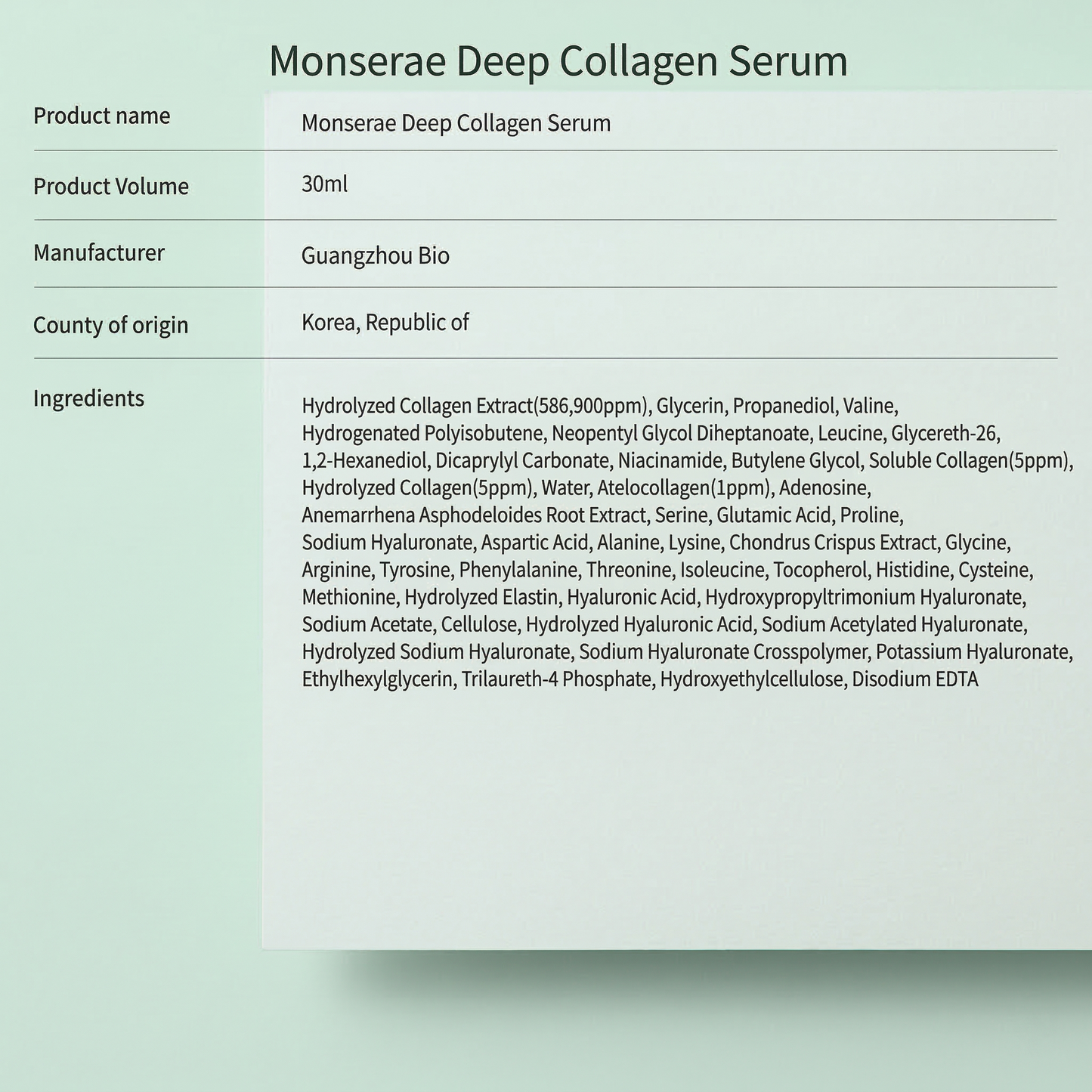 Monserae Firm & Glow Collagen Serum